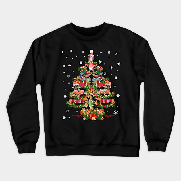 Dachshund With Christmas Tree TShirt For Men Women Kids Crewneck Sweatshirt by MarrinerAlex
